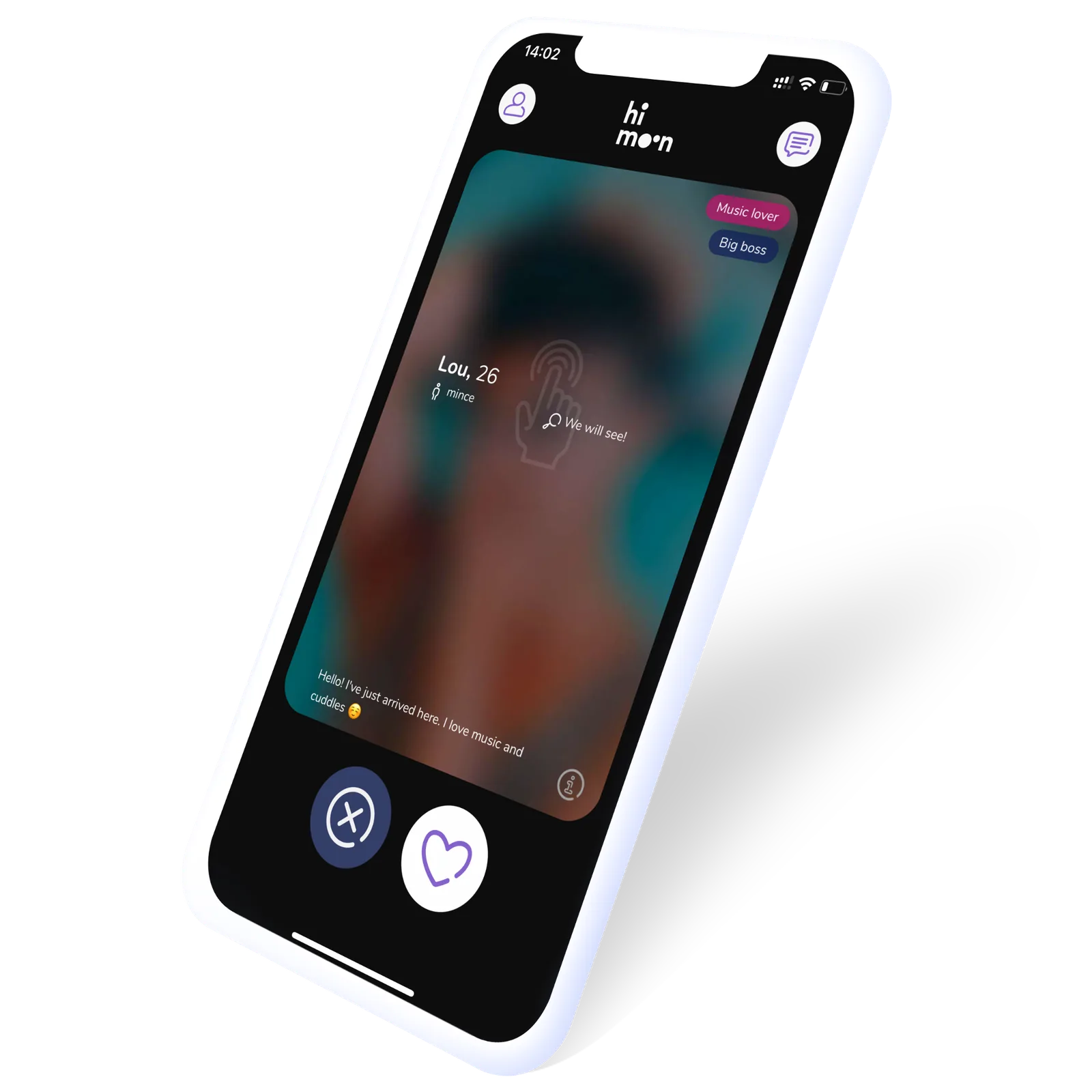 Himoon app on a phone